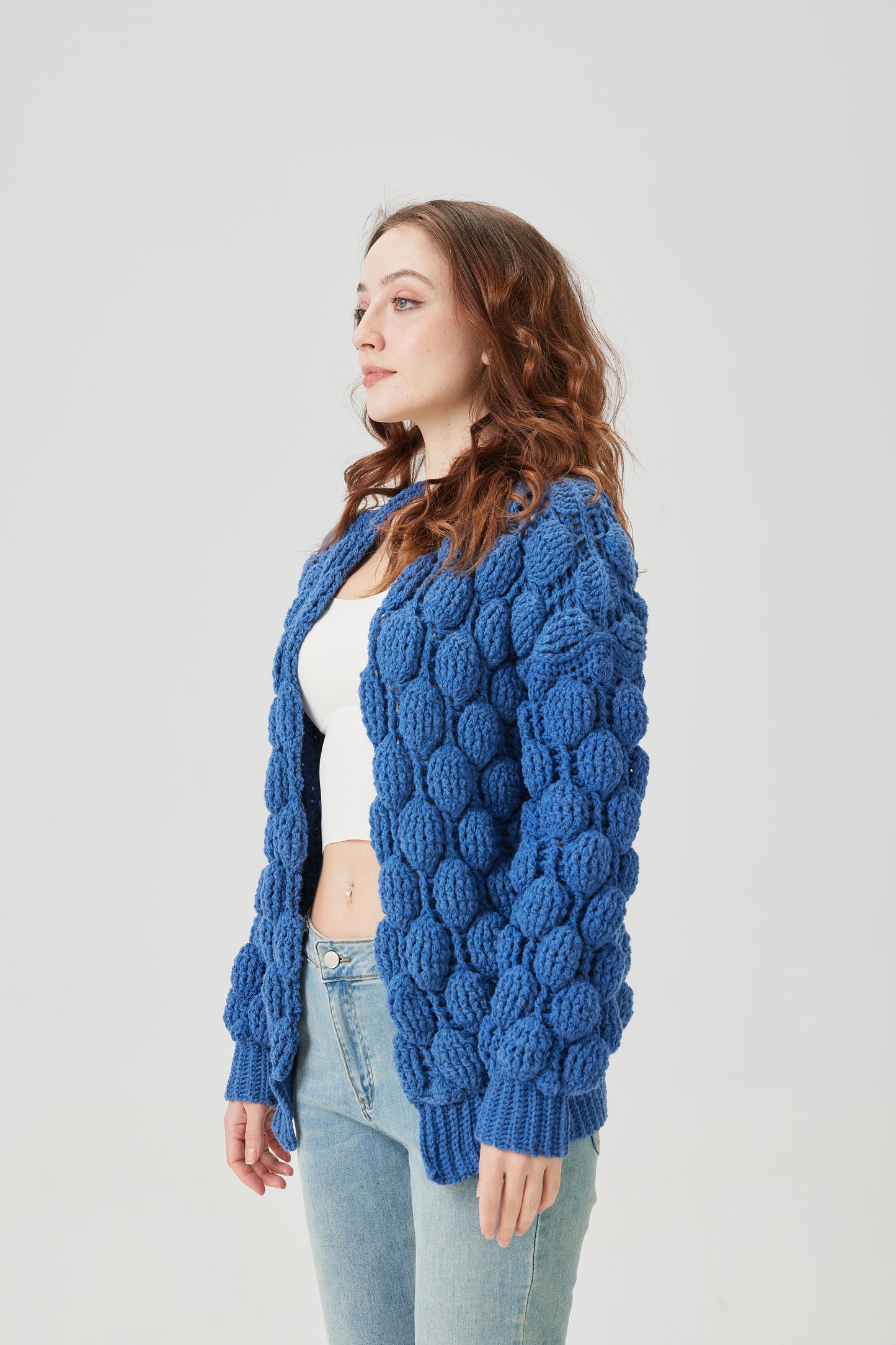 Lace Leaf Yoke Cardigan