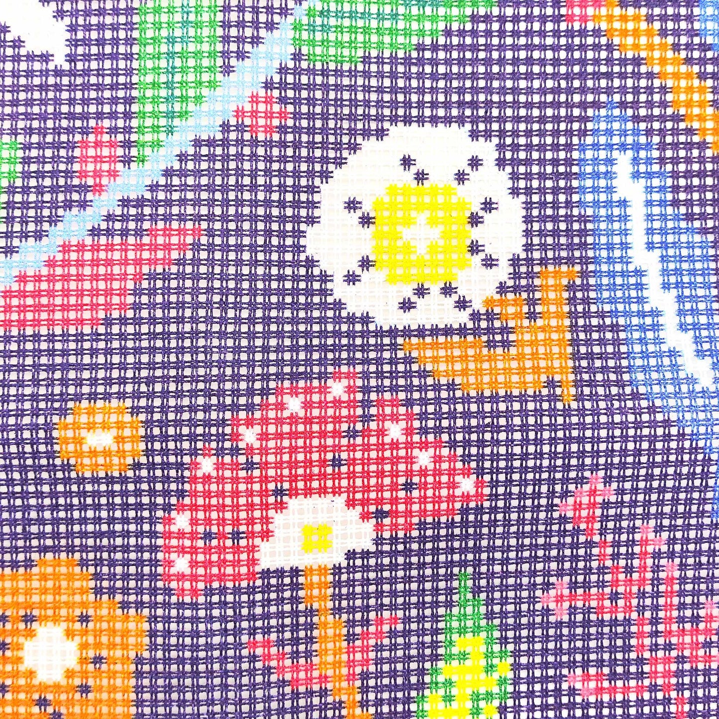 Stick Figure Flowers Pillow