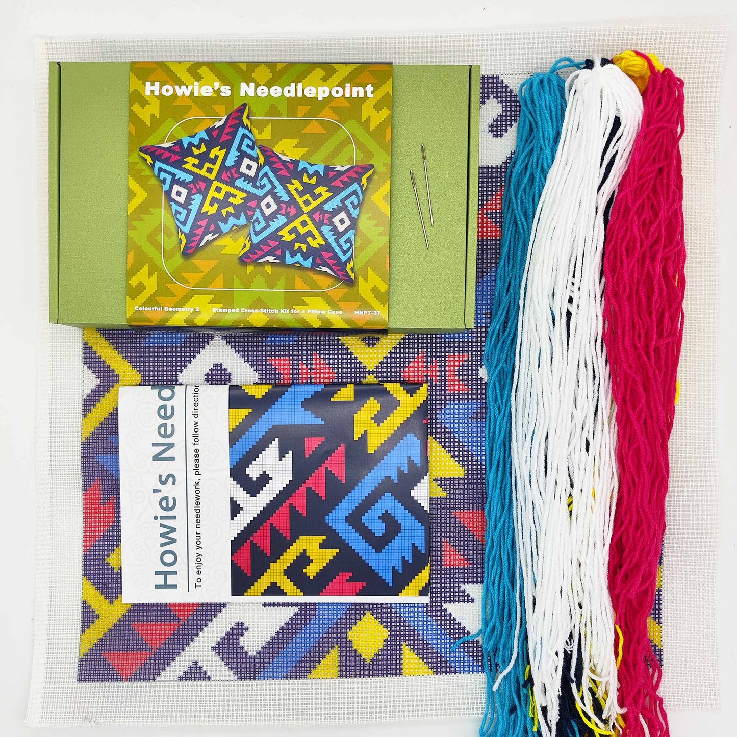 Colorful Geometry 2 Pillow