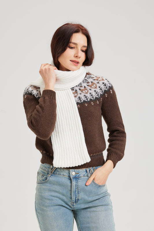 Striped Knit Scarf