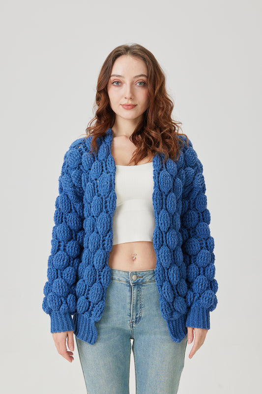 Lace Leaf Yoke Cardigan