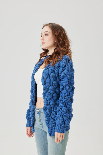 Lace Leaf Yoke Cardigan
