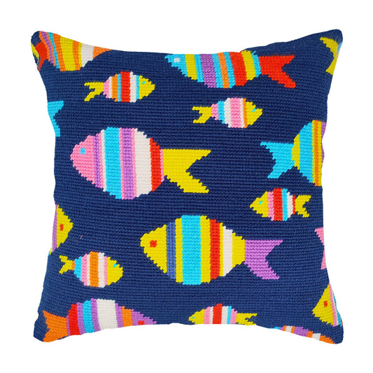 Kit de almohada con bordado de flores