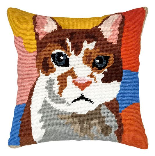 Kit de almohada con bordado de flores