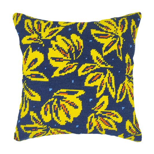 Yellow Hollow Flowers Pillow