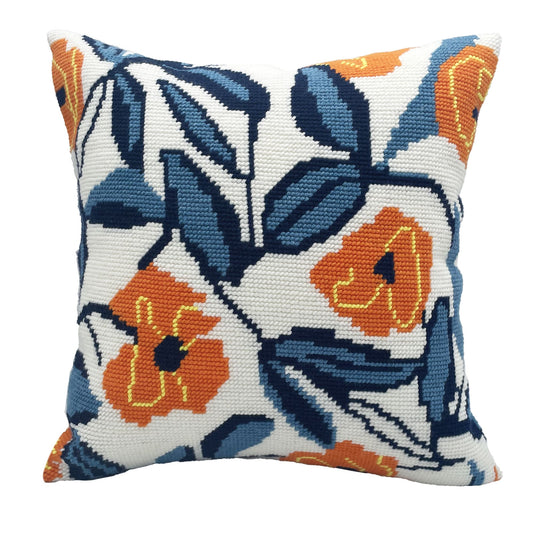 Orange Flowers Pillow