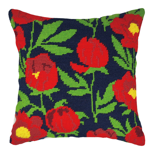 Red Tulips Pillow